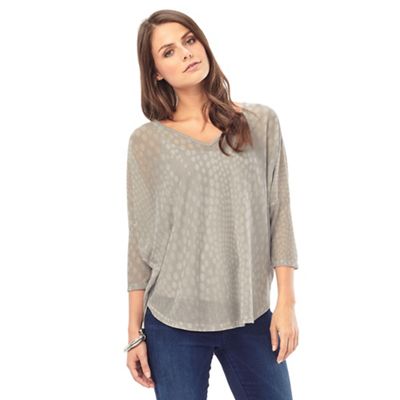 Phase Eight Silver Spot Burnout Top
